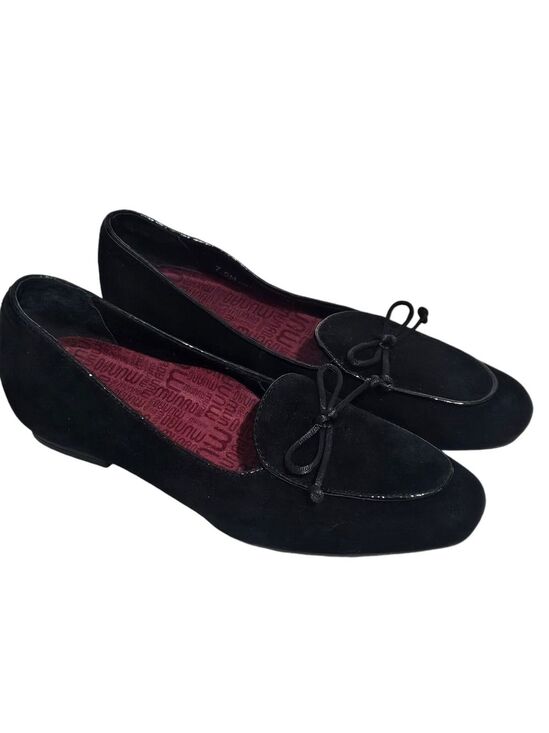 Munro Shoes - MUNRO Rossa Black Leather Slip On Flats Women's Size 7.5 N